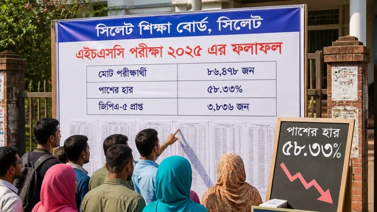 সিলেট বোর্ডে এসএসসি ফল: পাসহার গভীর ধস, জিপিএ-৫ বেড়েছে