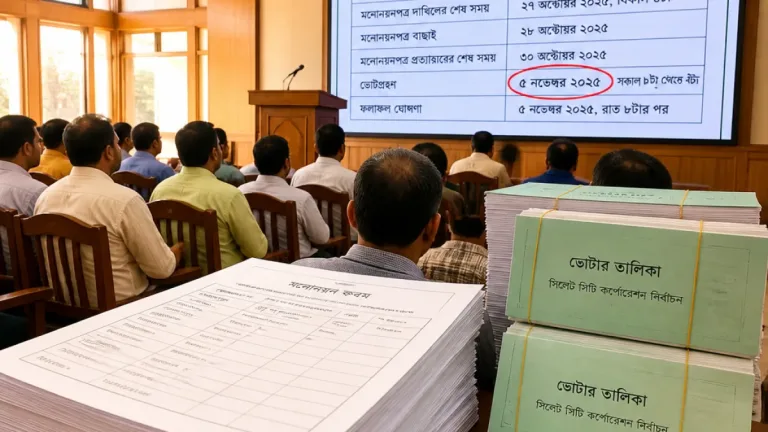 সিলেটে চেম্বার নির্বাচন ৫ নভেম্বর নির্ধারণ, ভোটগ্রহণ থেকে মনোনয়নপ্রক্রিয়া—তফসিল ঘোষণা