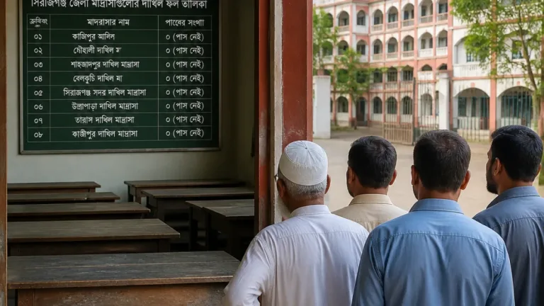সিরাজগঞ্জে ১৩ দাখিল মাদরাসার একজনও পাস হয়নি: শিক্ষাব্যবস্থায় ফের প্রশ্নচিহ্ন