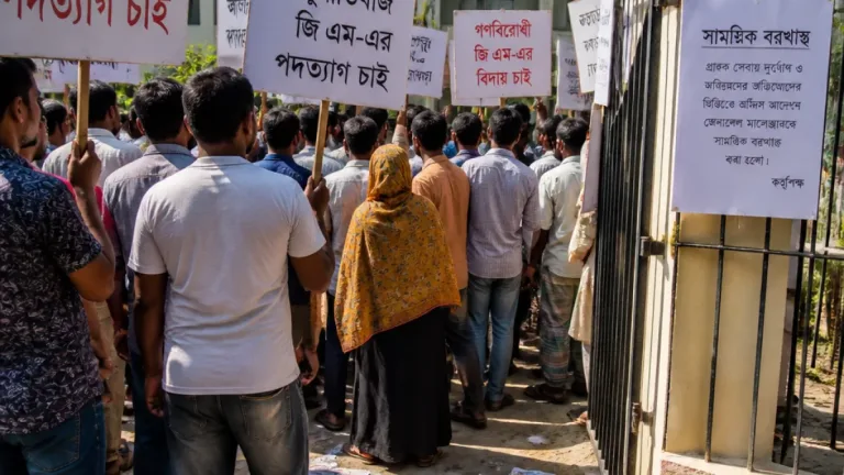 সিরাজগঞ্জে অতিরিক্ত বিলের প্রতিবাদে গ্রাহকদের বিক্ষোভ, জিএমের পদত্যাগ দাবী