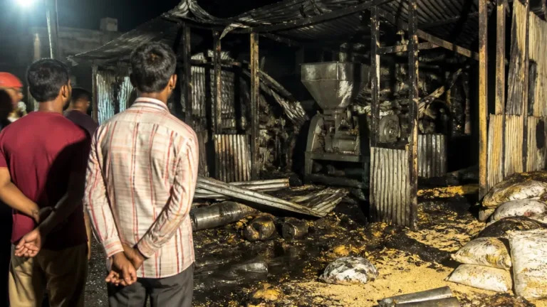 তালতলীতে একরাতে পুড়ে ছাই ক্ষুদ্র কারখানা; পরিবারের জীবিকা ও এলাকার ধান-চালপ্রক্রিয়াজাতকরণ বন্ধ