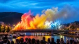 À Huy, un spectacle de poudres colorées de 7 minutes pour clore la foire du 15 août