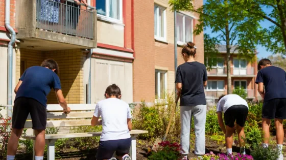 À Mouscron, des jeunes rénovent espaces communs et créent du lien social à la Cité Gosseries