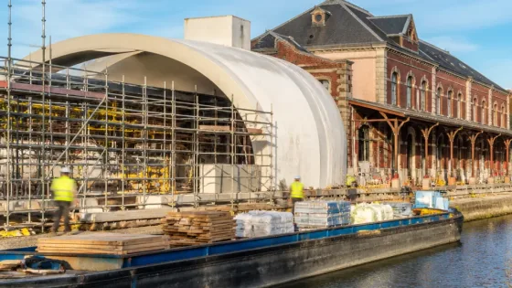 Ath : la halte nautique derrière la gare prend forme, mise en service attendue avant fin 2026