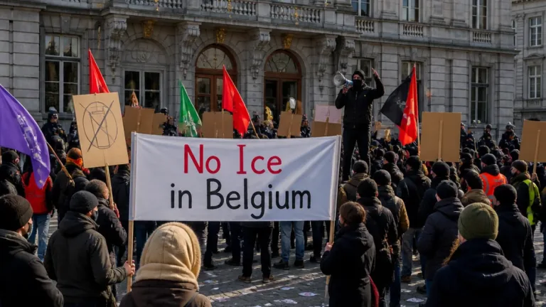 À Namur, une cinquantaine de manifestants dénoncent le projet de visites domiciliaires ciblant les sans‑papiers