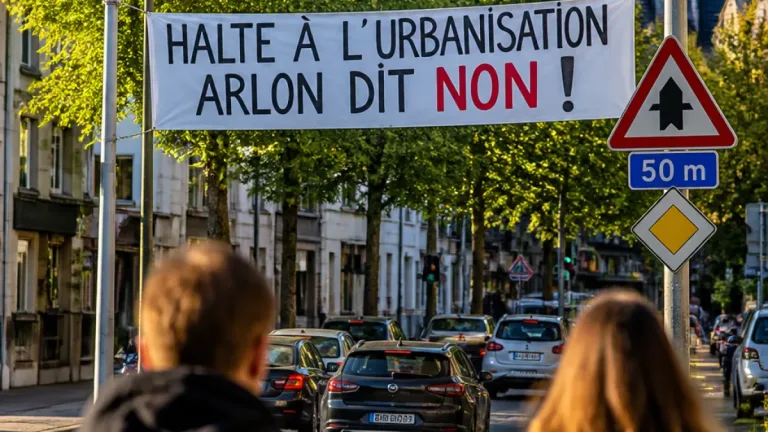Arlon : la CSC-Enseignement déploie une bâche pour alerter avant une rentrée scolaire incertaine