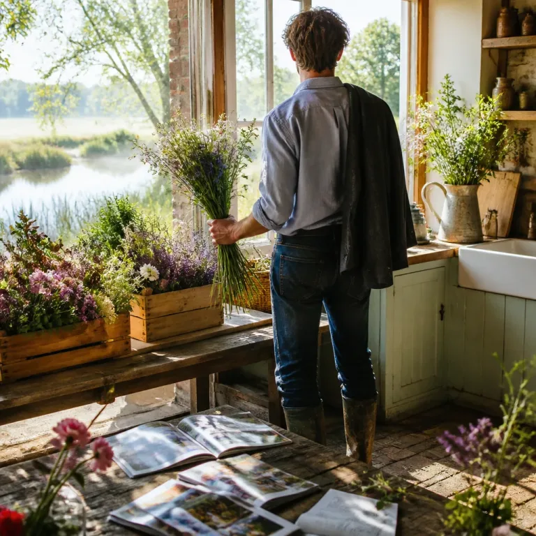 Jeune fleuriste et mannequin : la double vie d’un cultivateur de fleurs biodynamiques dans le Norfolk