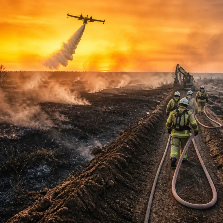 Incendie des Hautes Fagnes : les pompiers espèrent avoir enfin encerclé le feu après plusieurs jours de lutte