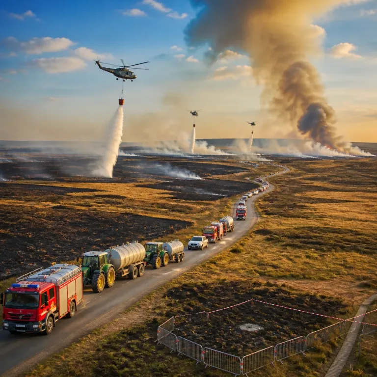 Incendie historique dans les Fagnes : jusqu'à 2 700 hectares partis en fumée, renforts massifs mobilisés