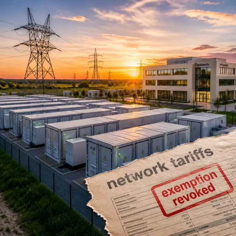 La CREG supprime l’exonération tarifaire qui favorisait les grands parcs de batteries