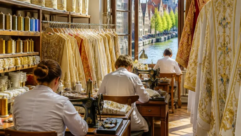 Bruges : les Ateliers Slabbinck fourniront 200 chasubles et 200 mitres pour la célébration papale