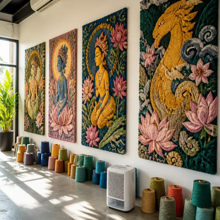 Au Cambodge, une artiste franco-khmère réinvente la tapisserie grâce au tufting