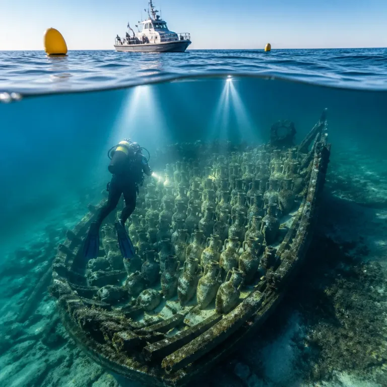 Au large de Sicile, découverte d’une épave romaine chargée de centaines d’amphores