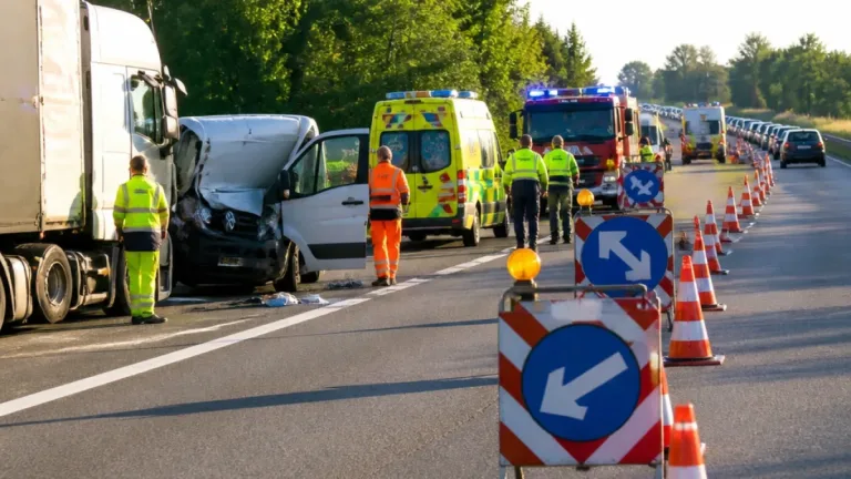 Deux chauffeurs blessés après une collision sur la E17 à hauteur de Waregem