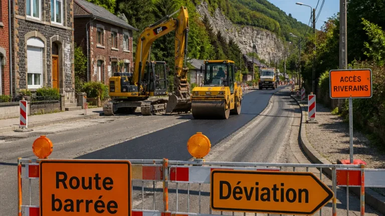 Dinant : fermeture totale de la chaussée N698 dès le 17 août pour près de 4 km de réfection