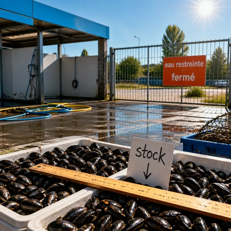Sécheresse en France : stations de lavage à l'arrêt et production de moules menacée