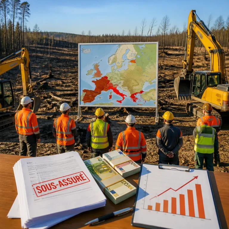 Feux de forêt en Europe : jusqu’à 19,1 milliards d’euros de pertes et un déficit d’assurance préoccupant