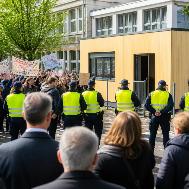 À La Louvière, ministres accueillies sous les huées lors de l'inauguration d’un module scolaire préfabriqué