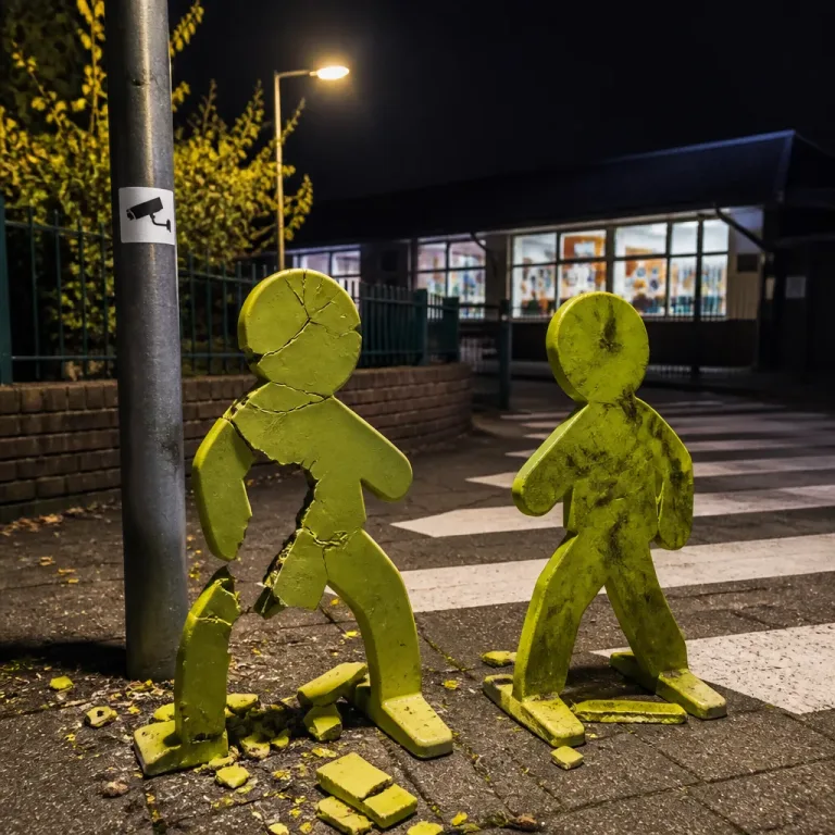 Tucquegnieux : des silhouettes d’alerte aux abords d’une école victimes de dégradations, la commune porte plainte