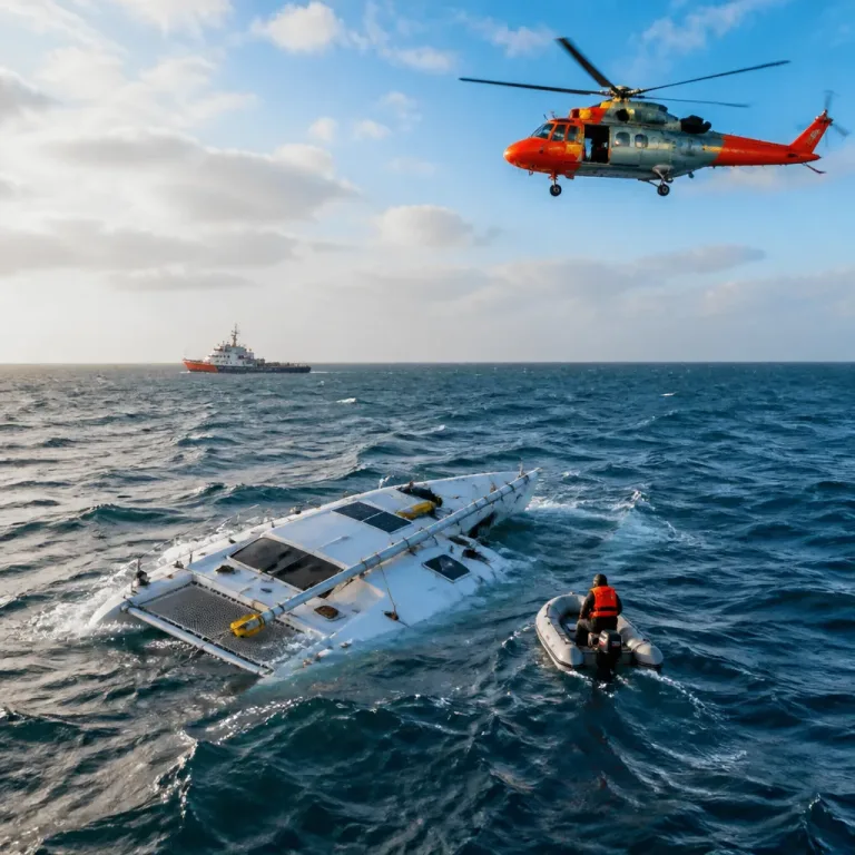 Un navigateur canadien secouru après l’abandon de son catamaran en plein océan Indien