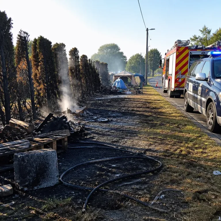 Incendie près d’un campement sauvage à Spicheren : un champ et des haies ravagés, plainte annoncée