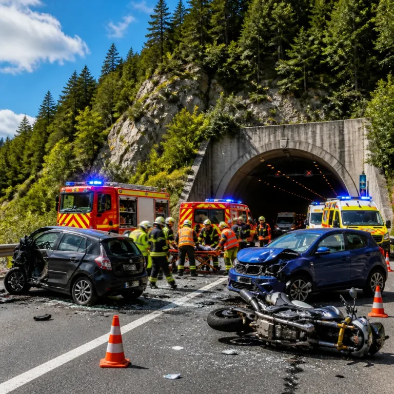 Ariège : collision entre une moto et deux voitures sur la RN 20, un blessé grave