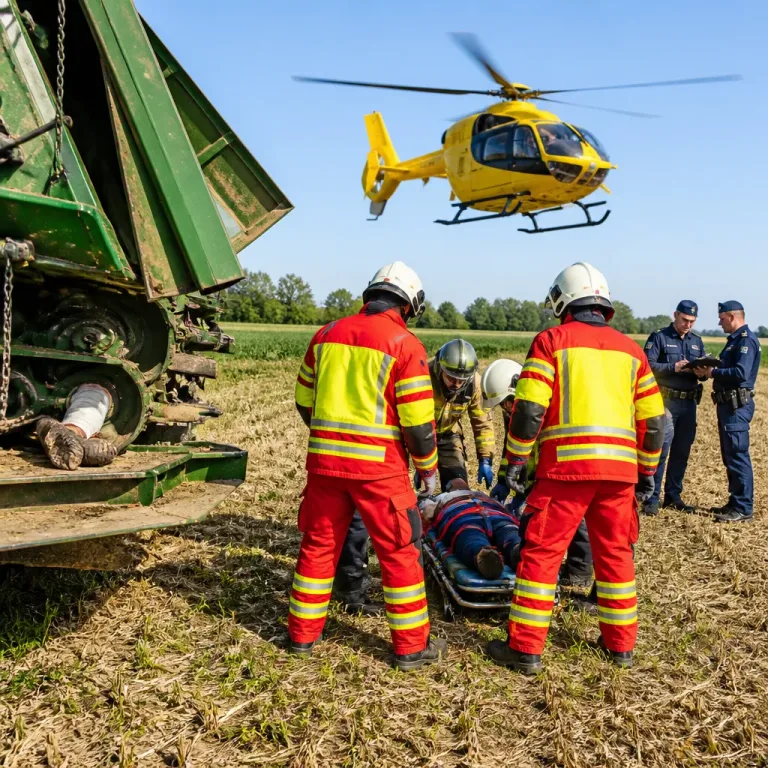 Jura : un jeune de 19 ans héliporté après un écrasement de cheville sur un engin agricole