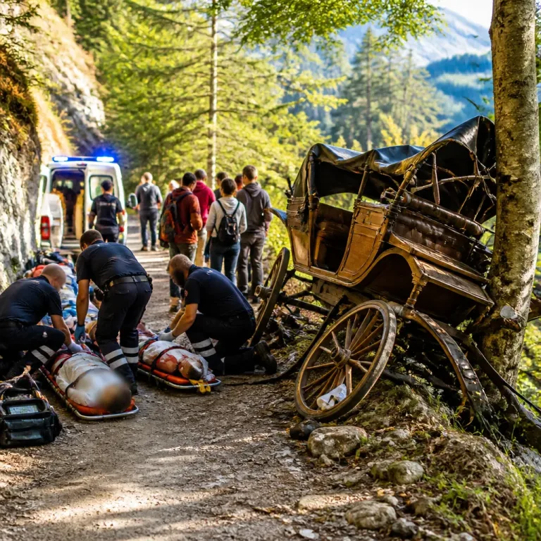 Val Roseg (Grisons) : une calèche heurte un arbre, une personne tuée et douze blessés