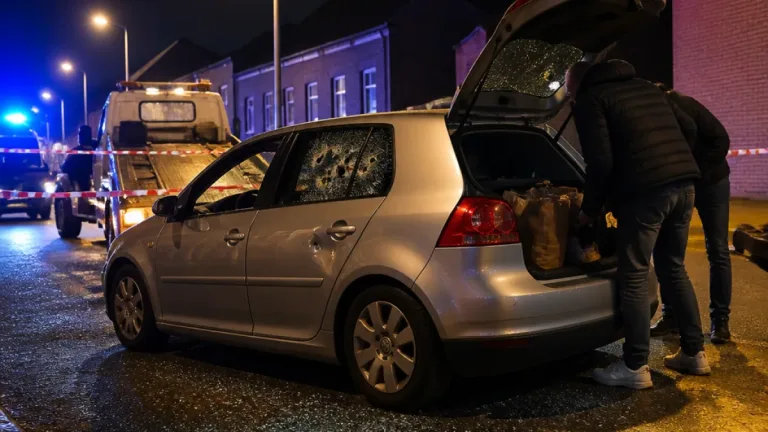 Herstal : nuit de violences avec voiture criblée de balles et dépanneuse braquée