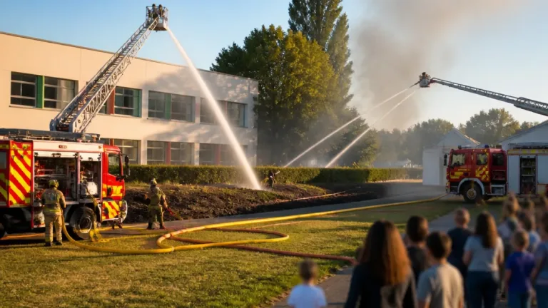 Incendie de végétation au collège : évacuation sans blessés à Saint-Nicolas-d'Aliermont