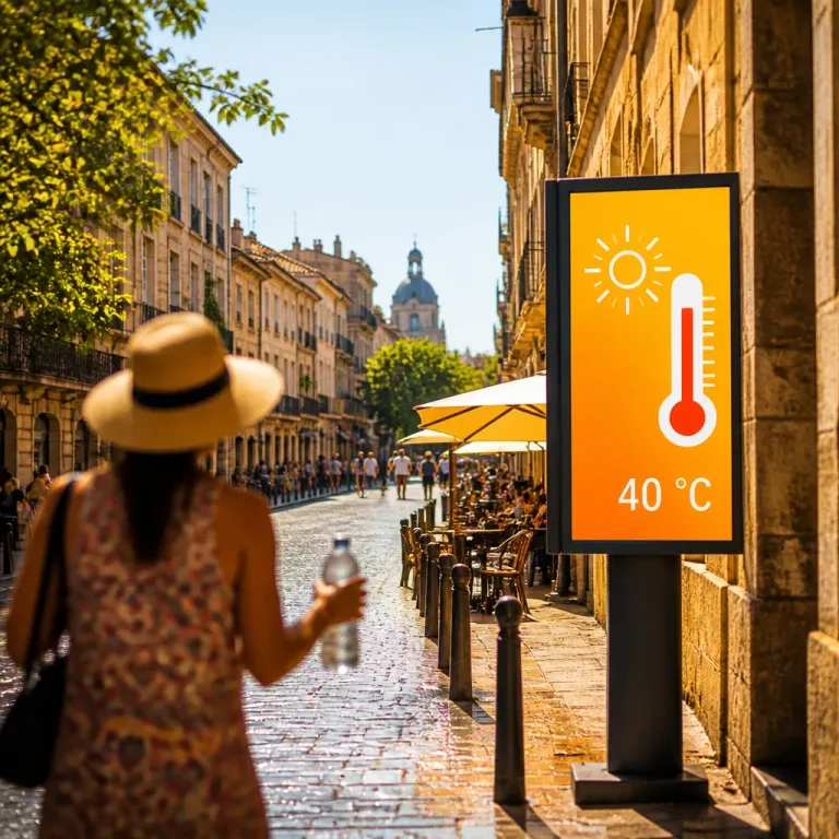 Canicule à Bordeaux : journée très chaude, pic possible jusqu’à 40 °C