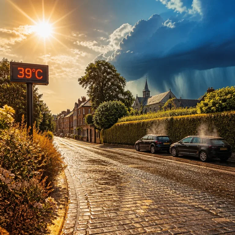 Canicule persistante à l’est et au sud : 38–40 °C et orages violents localement