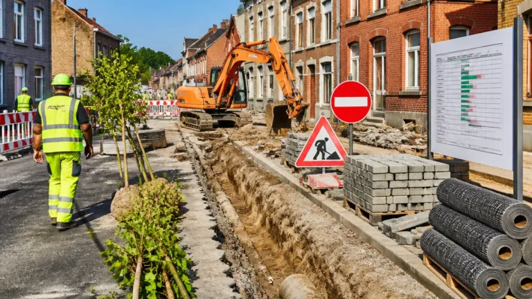 Mons : démarrage du chantier attendu des rues du Pont et Augustin Brohée à Ghlin