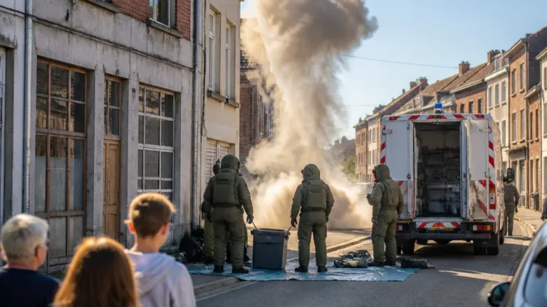 Mouscron : un contenant d’acide picrique retrouvé, le service de déminage a procédé à une explosion contrôlée