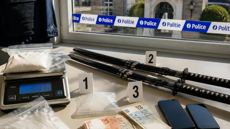 Saint-Nicolas : plus de 300 g de cocaïne et deux katanas saisis après une arrestation à Huy