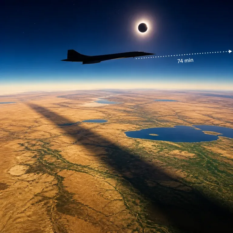 En 1973, le Concorde poursuit l’ombre de la Lune et observe une éclipse pendant 74 minutes