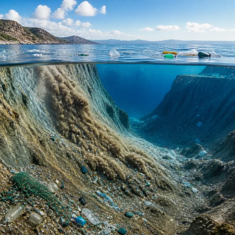 Des « avalanches » sous‑marines acheminent une grande partie des plastiques vers les abysses