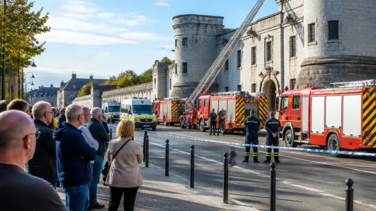 Tournai : exercice des pompiers devant la prison pour s'approprier le site