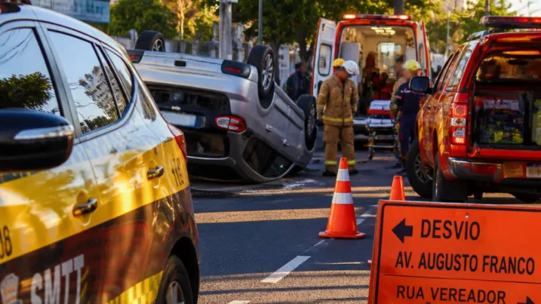 Acidente na Avenida Coelho e Campos deixa quatro feridos e provoca desvios em Aracaju