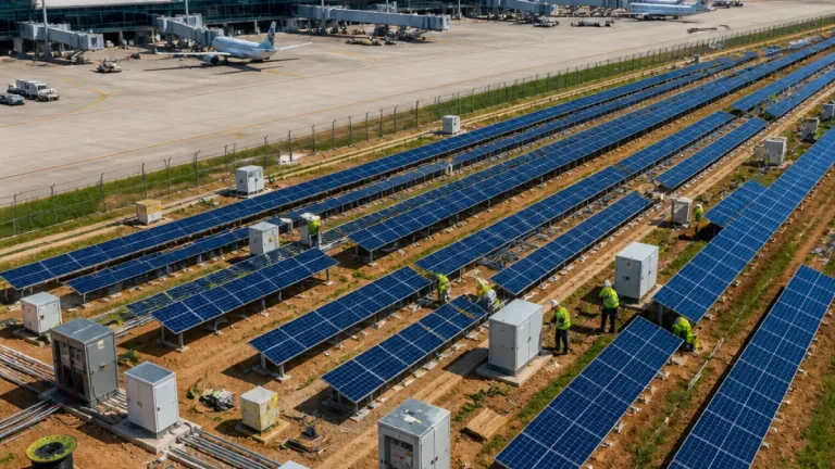 Aeroporto de Natal conclui instalação de painéis e avança para testes finais da usina solar