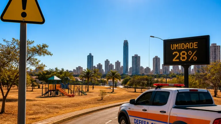 Alerta amarelo em Palmas: umidade pode cair abaixo do ideal e Defesa Civil dá orientações