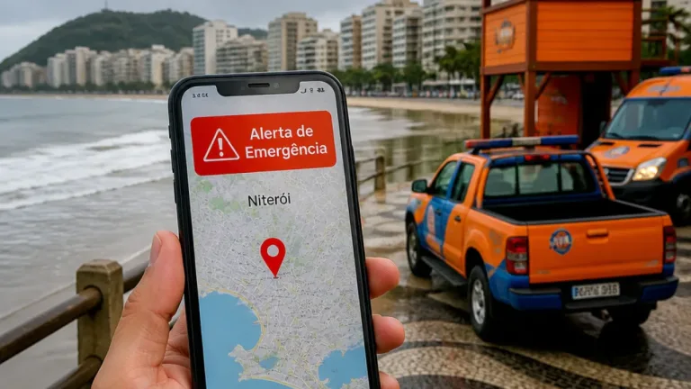 Alerta de ciclone pelo Google assusta moradores, mas Defesa Civil de Niterói nega risco