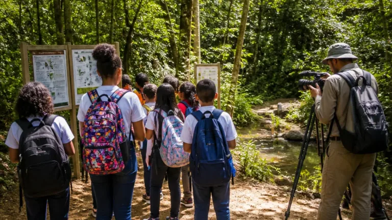 Alunos da rede pública de Nova Iguaçu visitam Reserva Biológica do Tinguá em atividade educativa