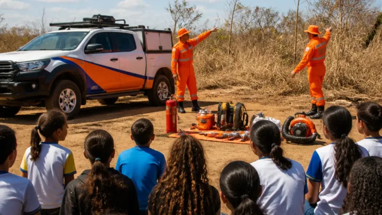 Alunos da zona rural de Palmas são capacitados para prevenir incêndios no Cerrado
