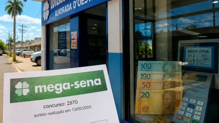 Aposta de Alvorada d’Oeste (RO) acerta Mega-Sena e leva R$ 3,08 milhões