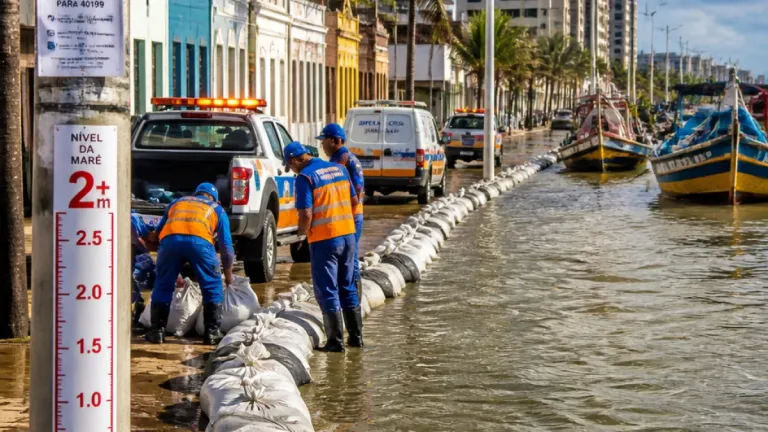 Aracaju: maré alta acima de 2 metros exige monitoramento ampliado até sexta-feira