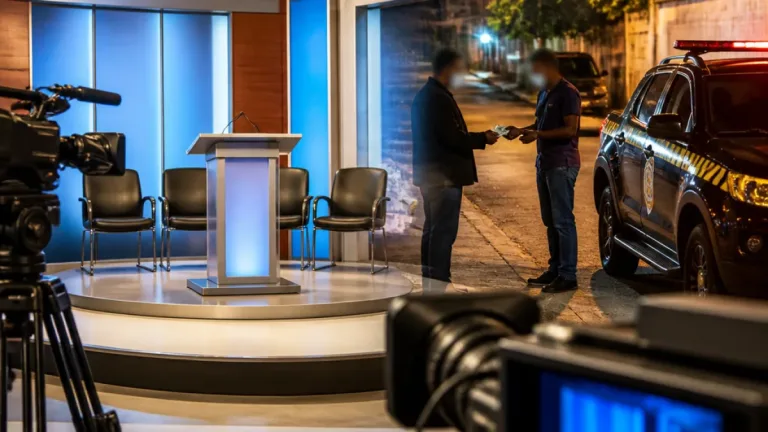 Ausência de candidato transforma debate em entrevista; denúncias de compra de voto e atuação da PF marcam reta final em Macapá