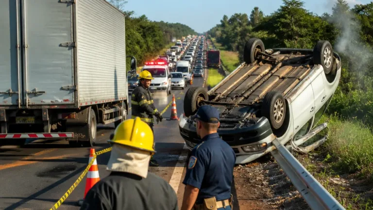 Batida fatal na BR-163 deixa motorista morto e interdita trecho de Campo Grande