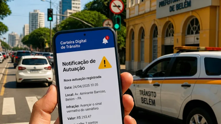 Belém adota sistema eletrônico e passa a notificar autuações de trânsito em tempo real
