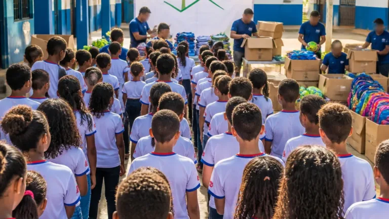 Belém: alunos da Escola Pedro Carneiro recebem kits esportivos em ação de inclusão social
